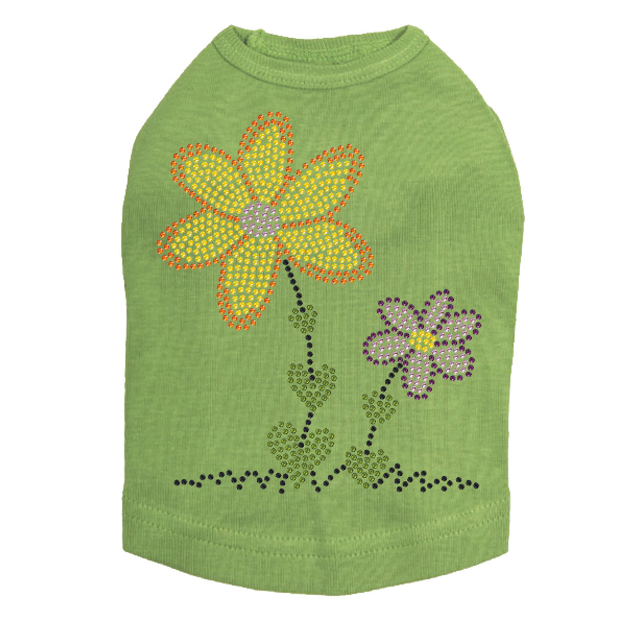 Orange & Purple Flowers - Dog Tank