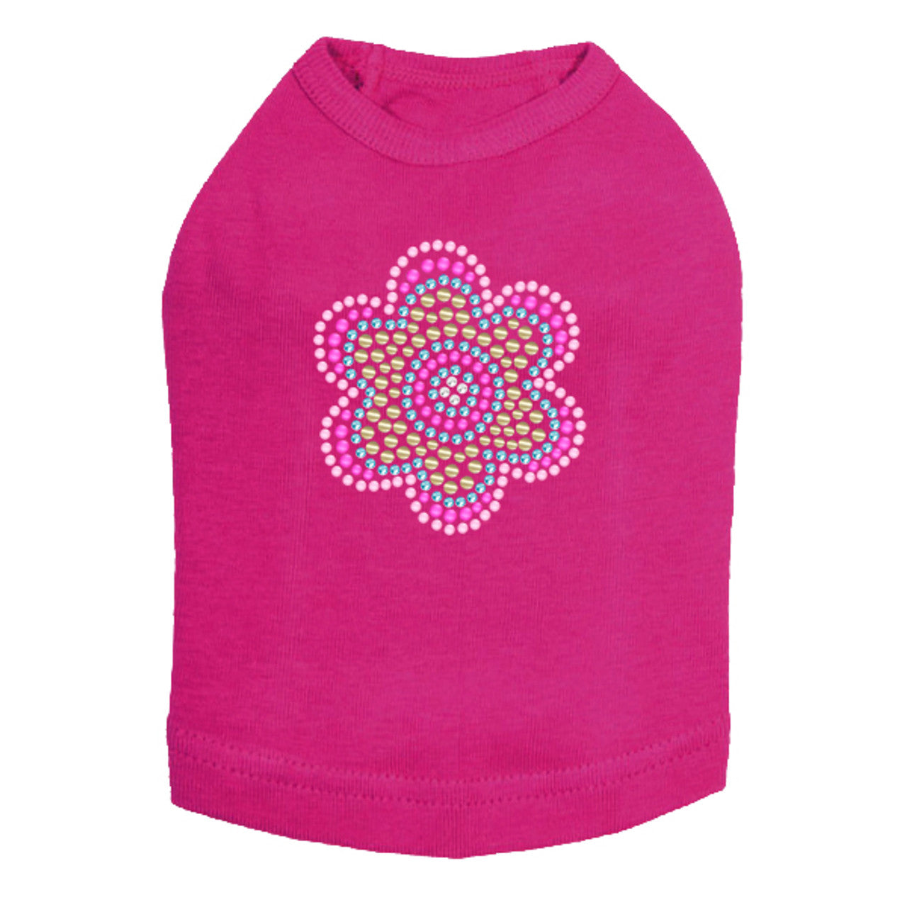 Multicolor Nailhead Flower - Dog Tank