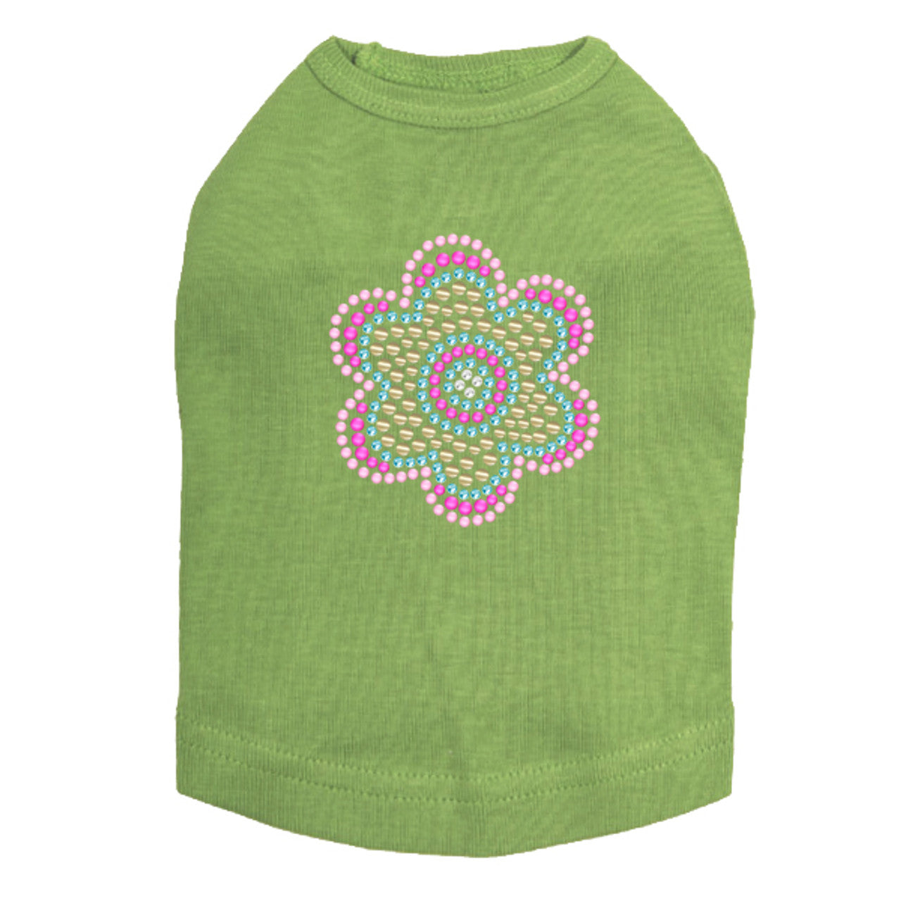 Multicolor Nailhead Flower - Dog Tank