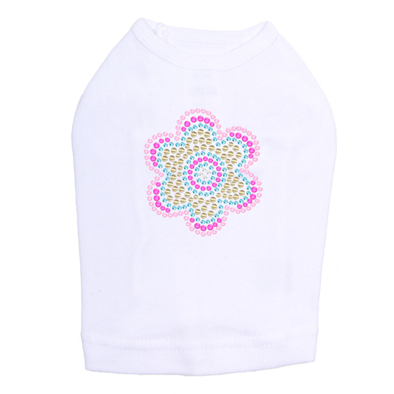 Multicolor Nailhead Flower - Dog Tank