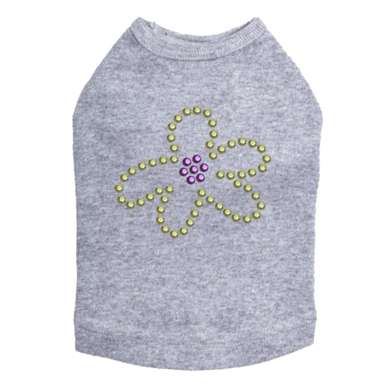 Lime & Purple Flower - Dog Tank