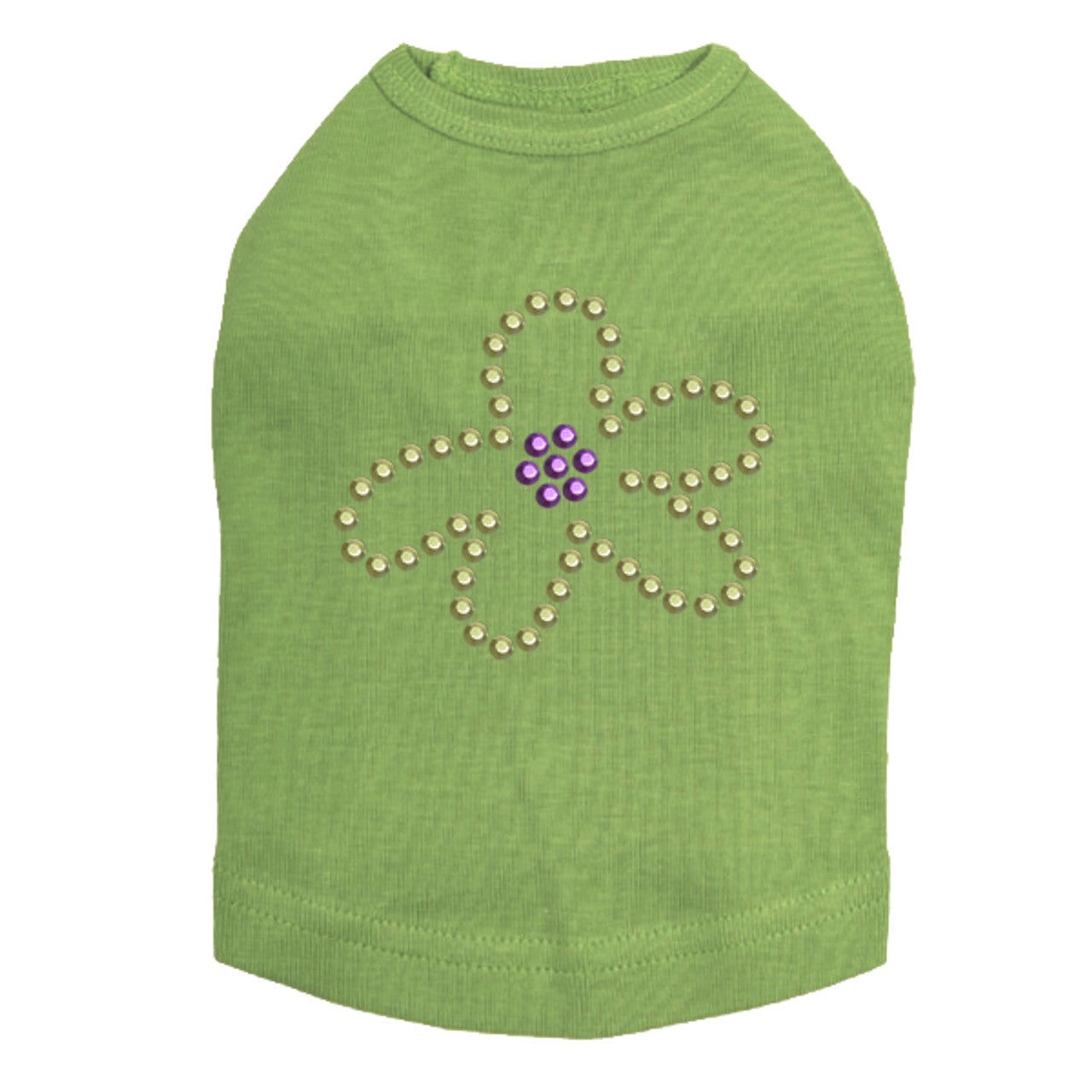 Lime & Purple Flower - Dog Tank