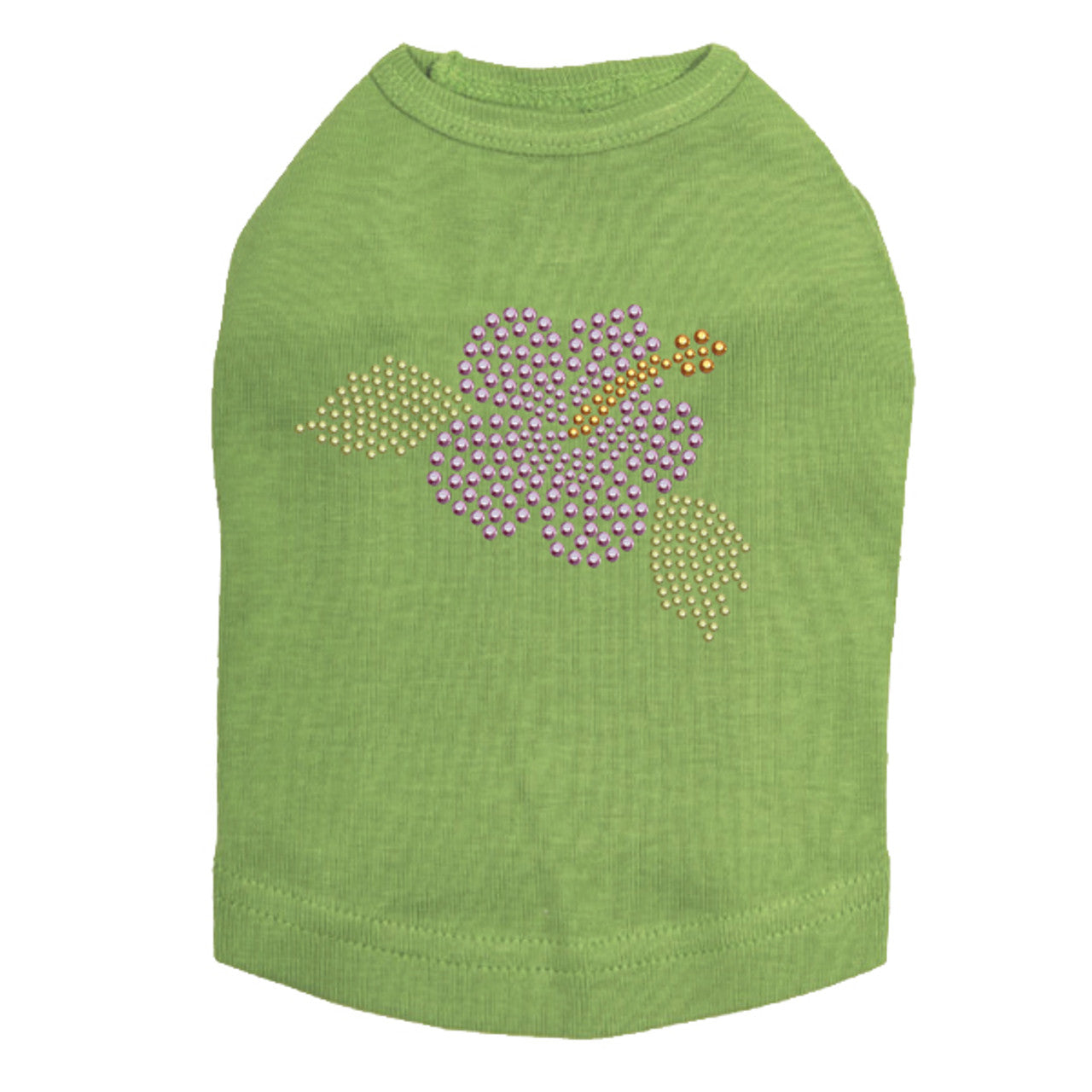 Small Light Pink Hibiscus - Dog Tank