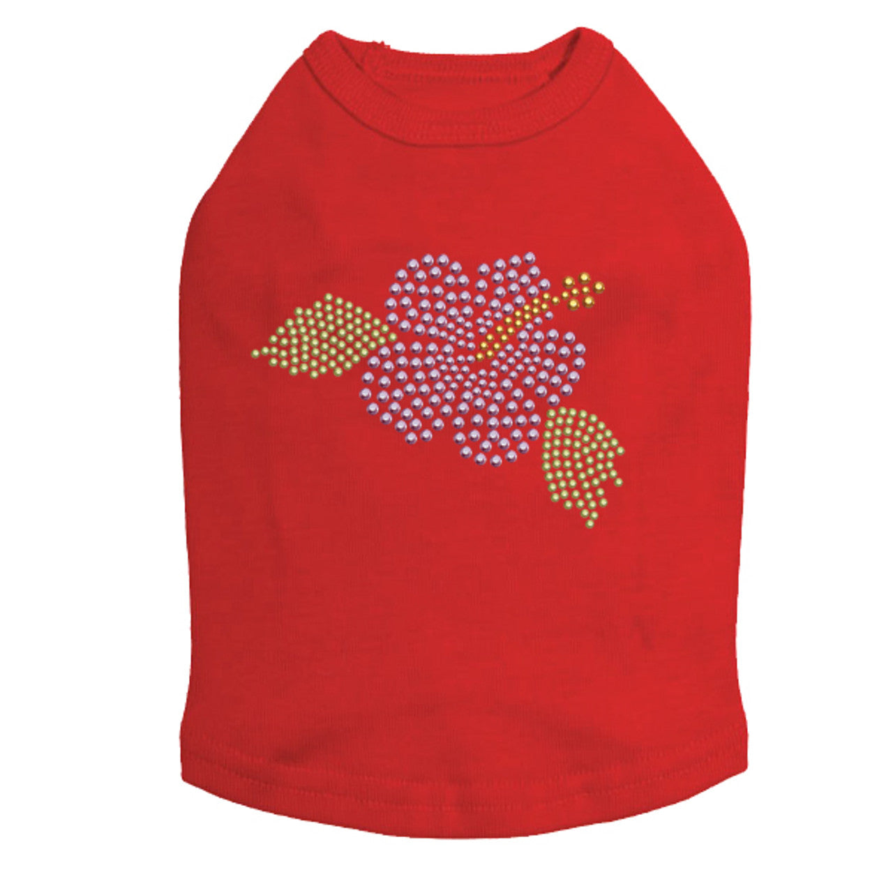 Small Light Pink Hibiscus - Dog Tank