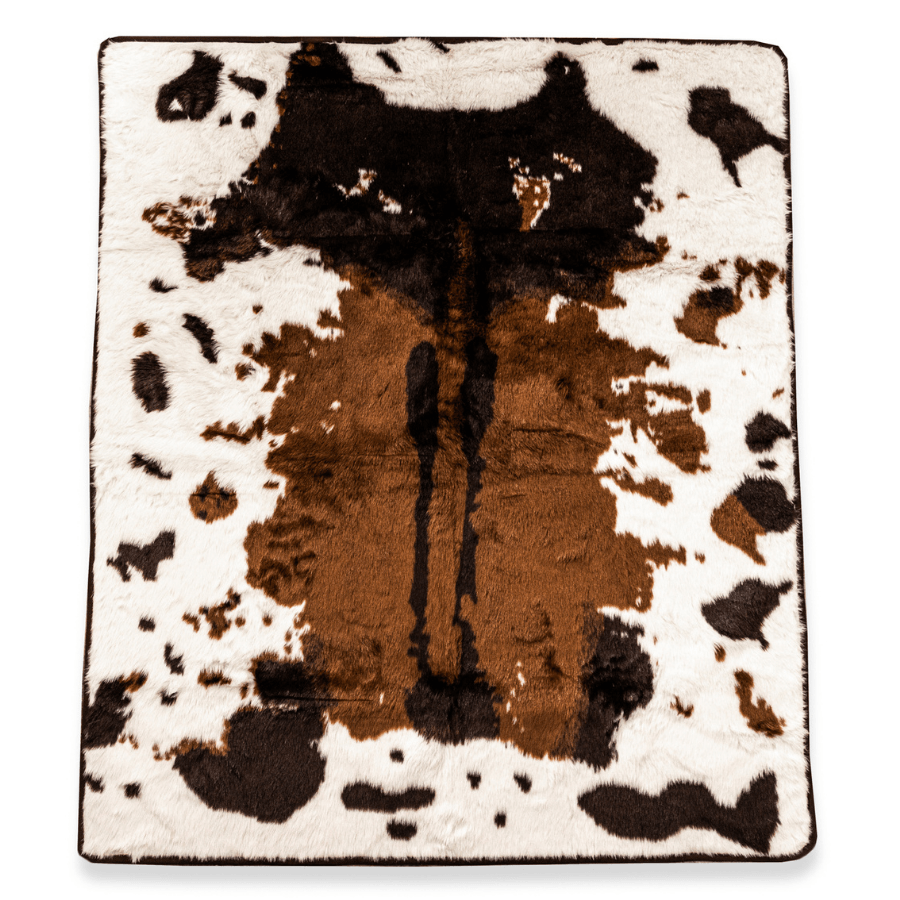PupProtector Waterproof Throw Blanket Brown Faux Cowhide
