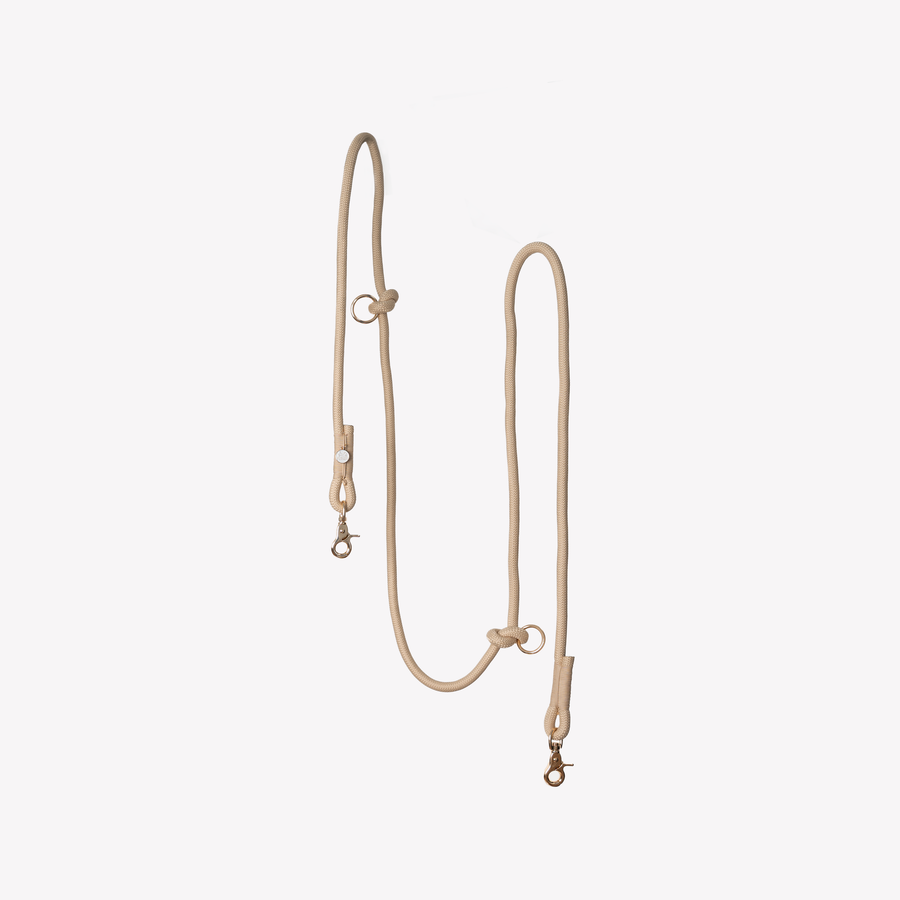 Tan - Hands Free Braided Leash - Because youve got enough to carry. Fast shipping from HT Animal Supply.