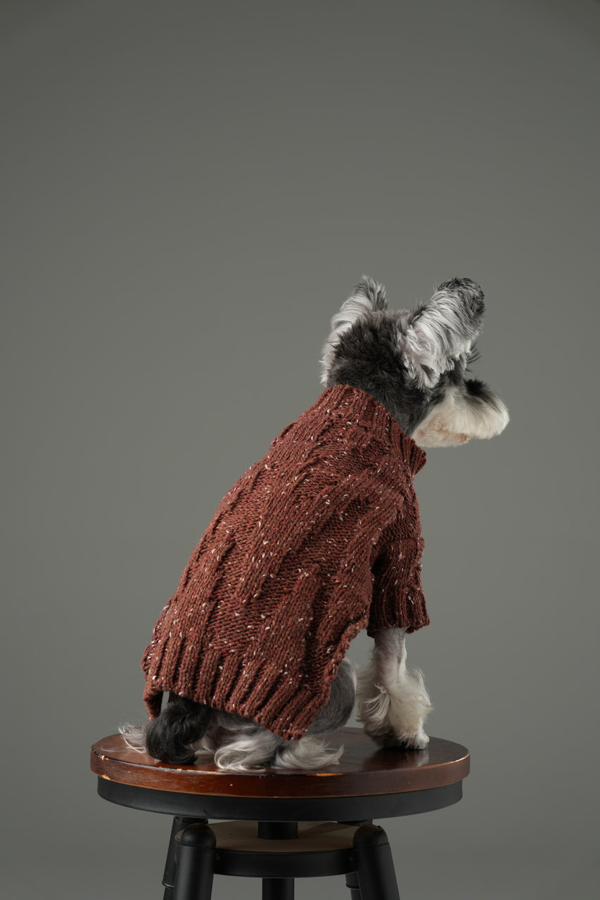 Glacier Pet Sweater-Burgundy
