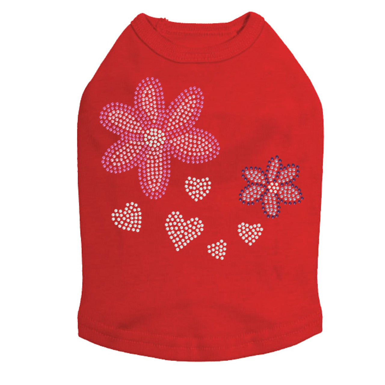 Pink & Purple Flowers - Dog Tank