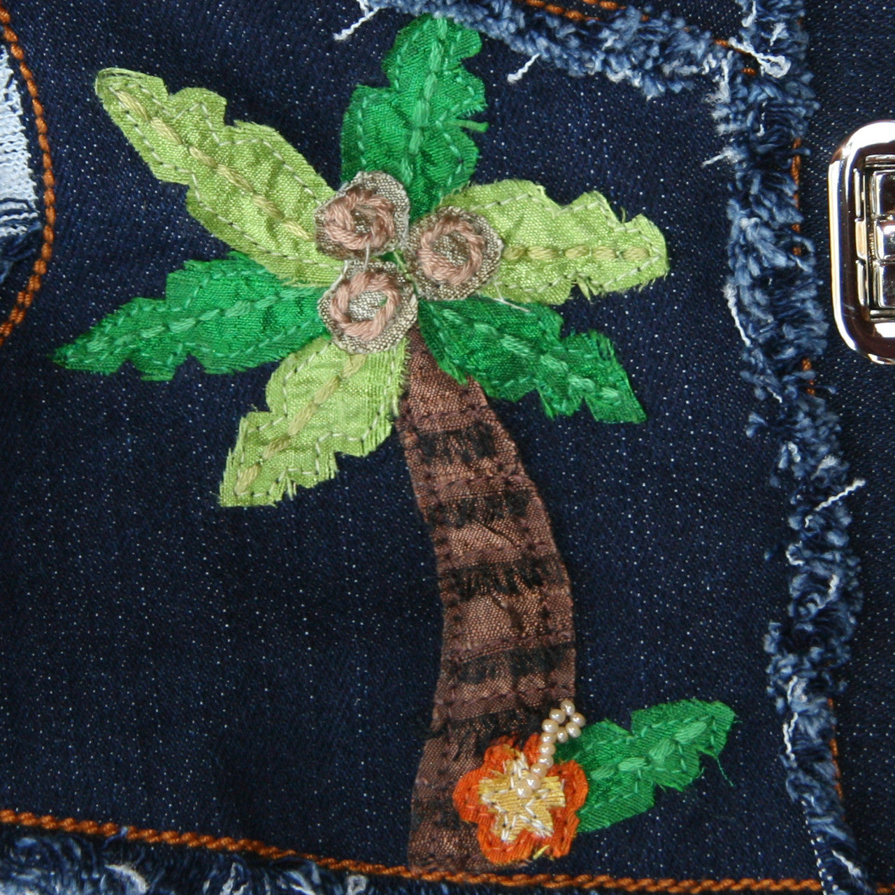 The Lahaina Collection Hula Monkey Denim Harness Vest