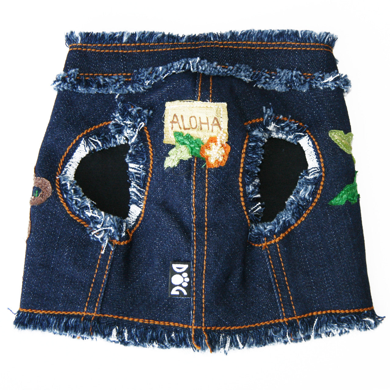 The Lahaina Collection Hula Monkey Denim Harness Vest