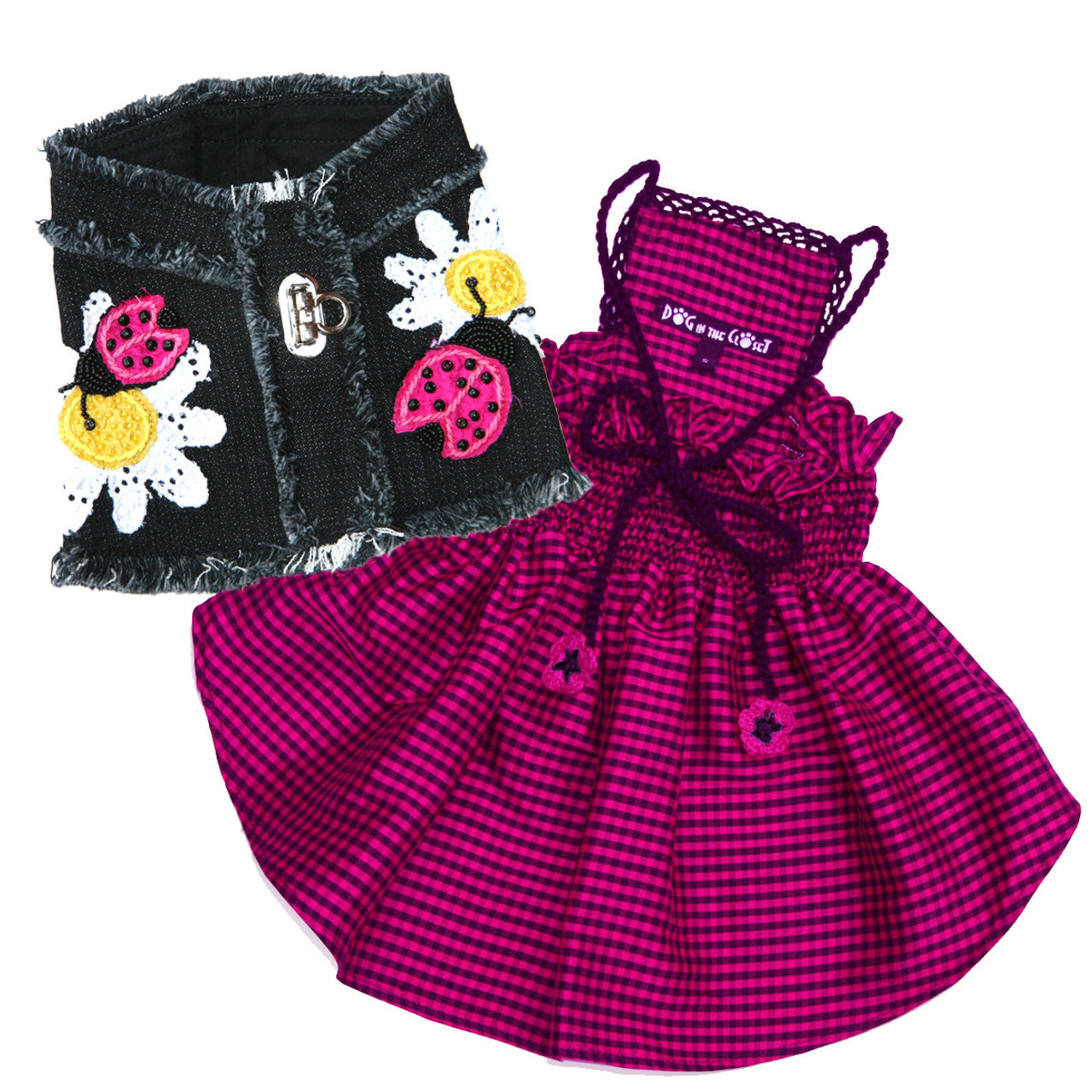 The Lanna Collection - Fuchsia Checked Silk Dress