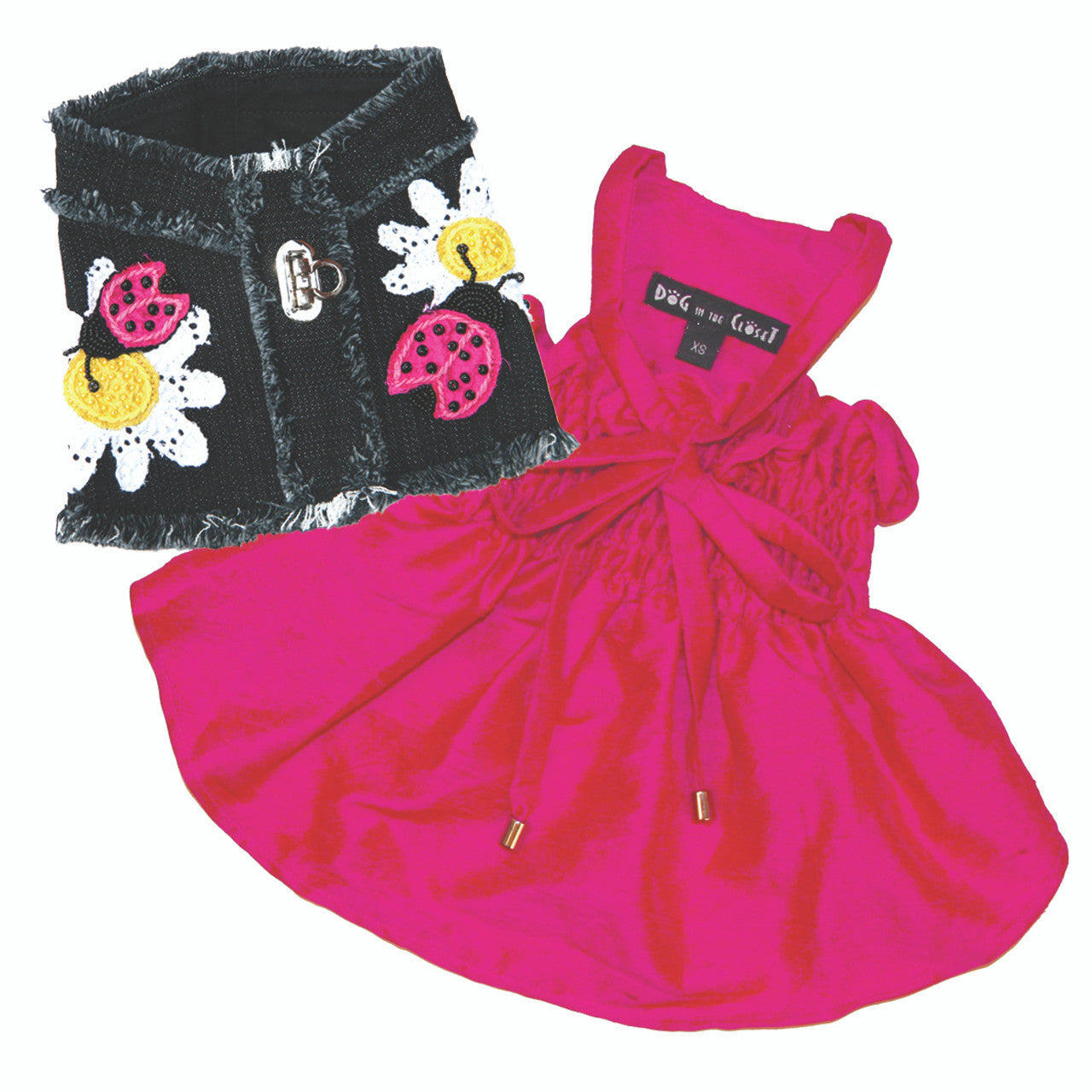 The Tiffany Hot Pink Silk Dog Dress