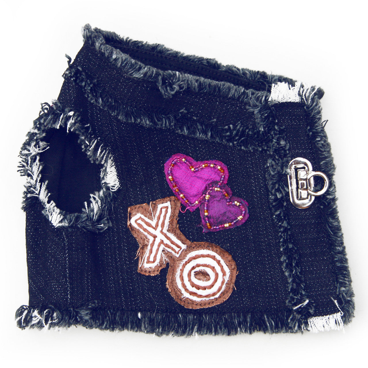 The Hugs & Kisses Puppy Denim Harness Vest
