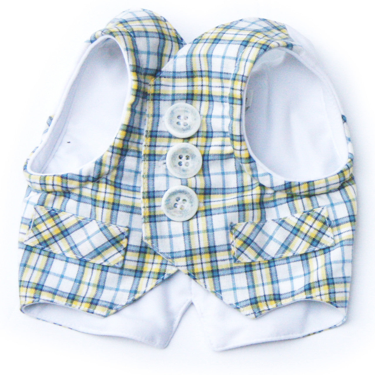 The Lawrence Blue Plaid Vest