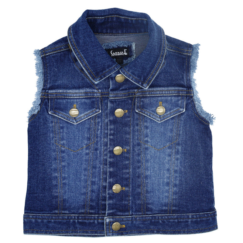 Custom Kid Blue Denim Jacket & Patches