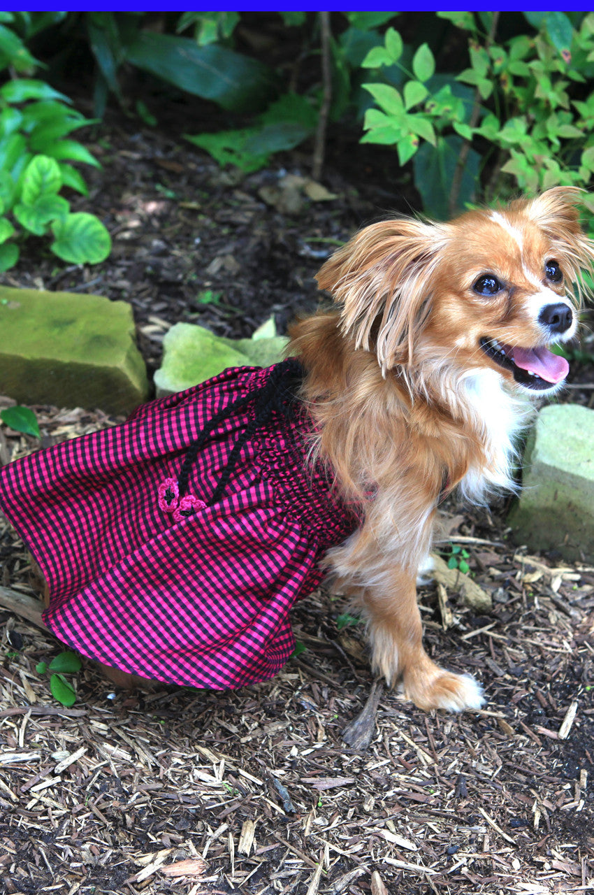 The Lanna Collection - Fuchsia Checked Silk Dress
