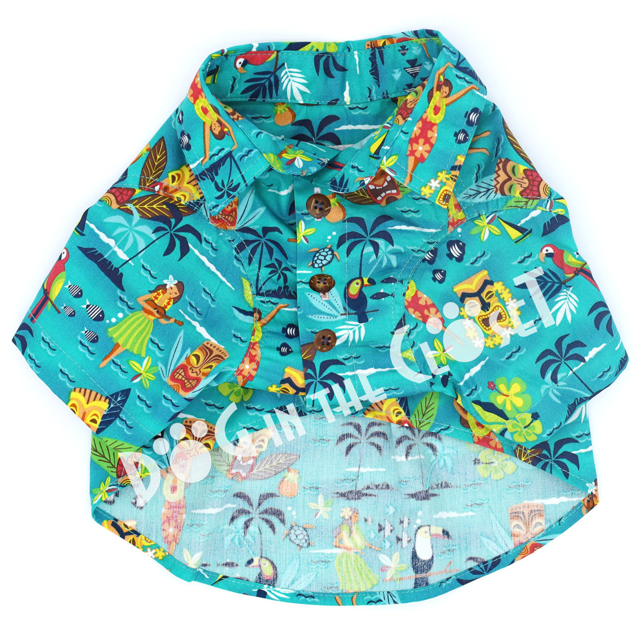 Aloha Teal Hawaiian Shirt