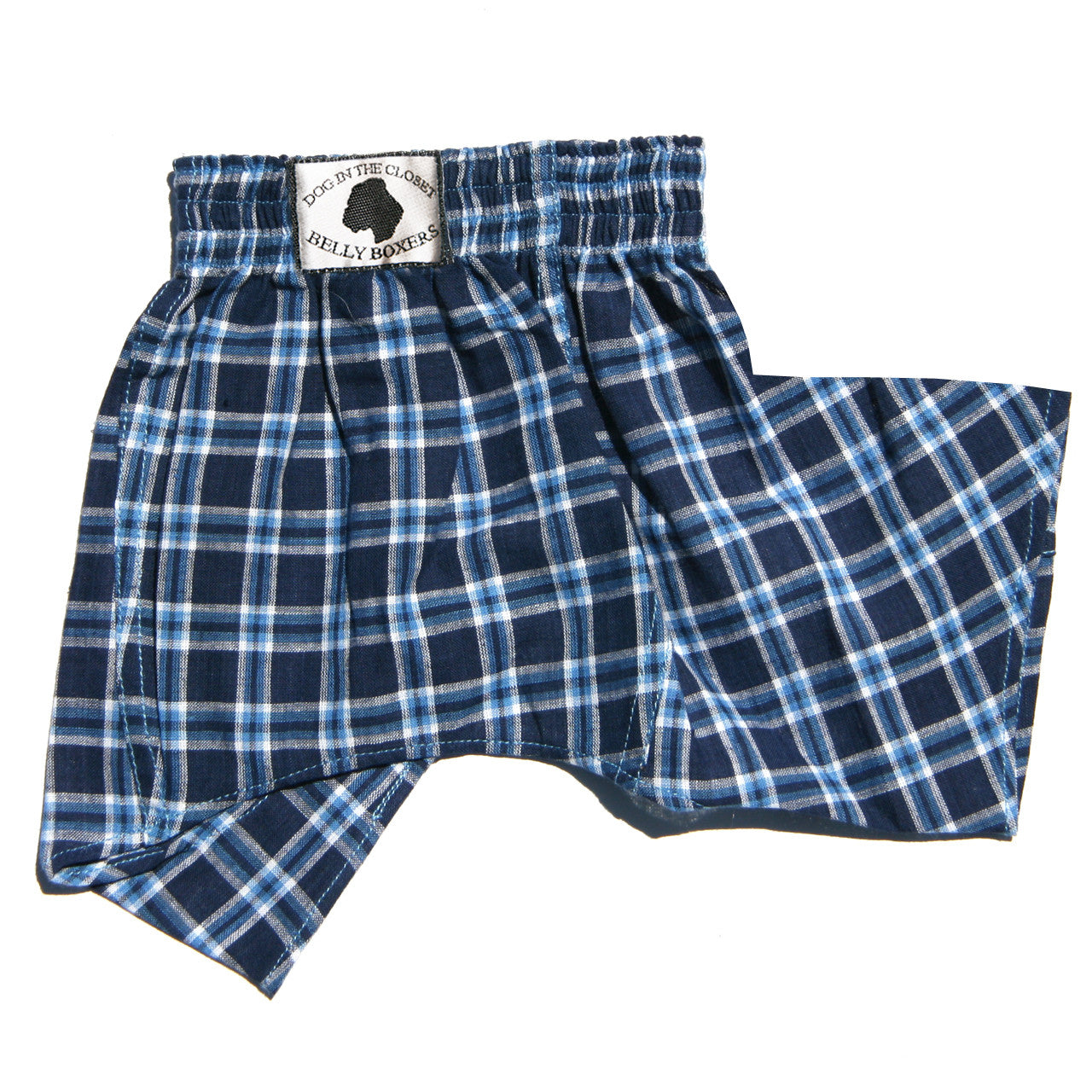 Belly Boxers for Dogs - Blue Cotton