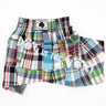 Madras Plaid Patchwork Boxer Shorts for Dogs
