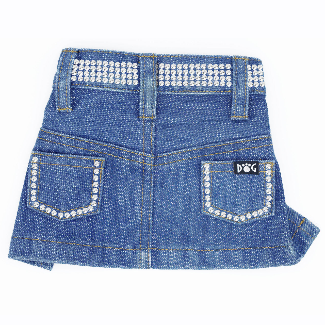 Jane Denim Skirt with Rhinestones