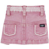 Pink Jane Denim Dog Skirt with Rhinestones