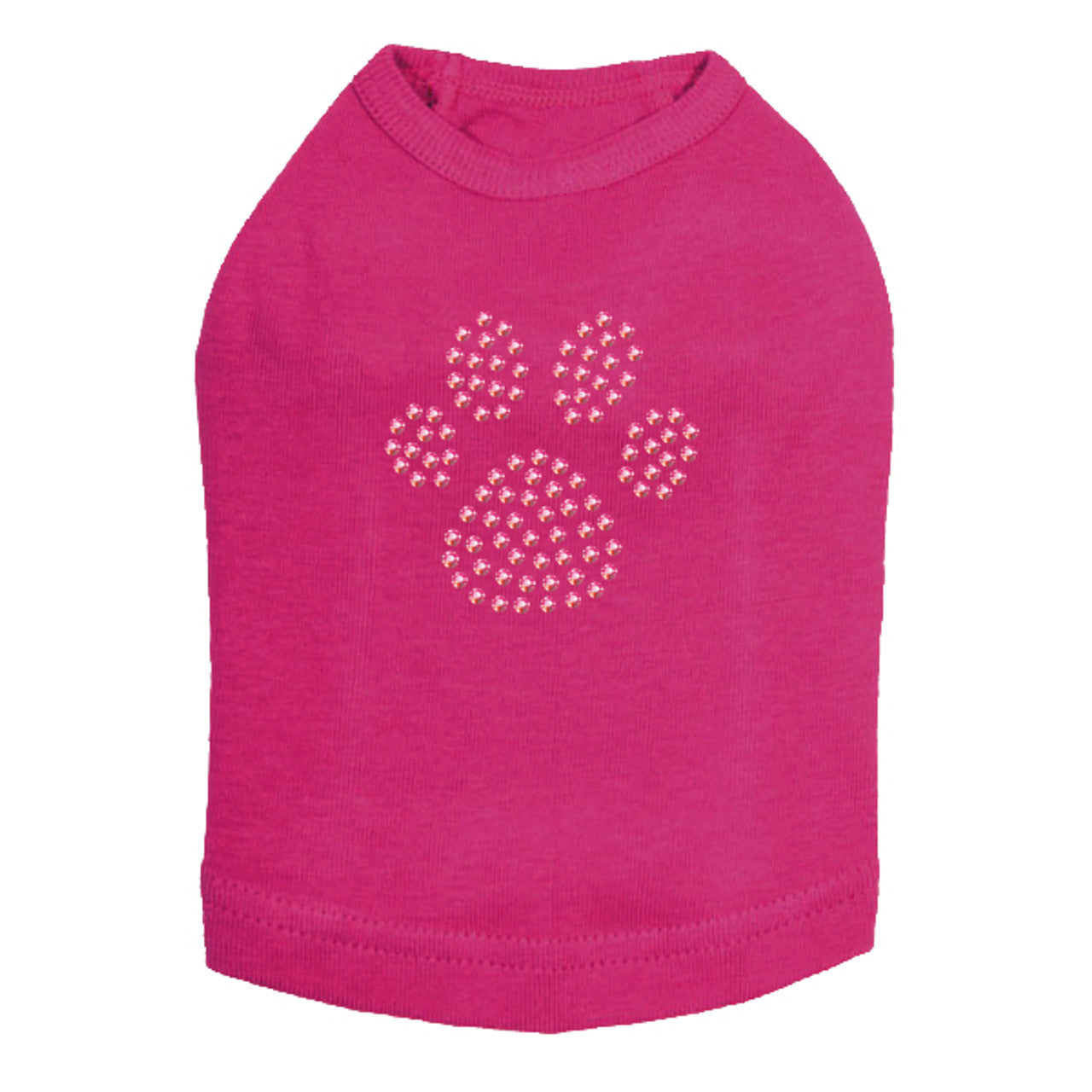 Paw (Pink Rhinestuds) - Dog Tank