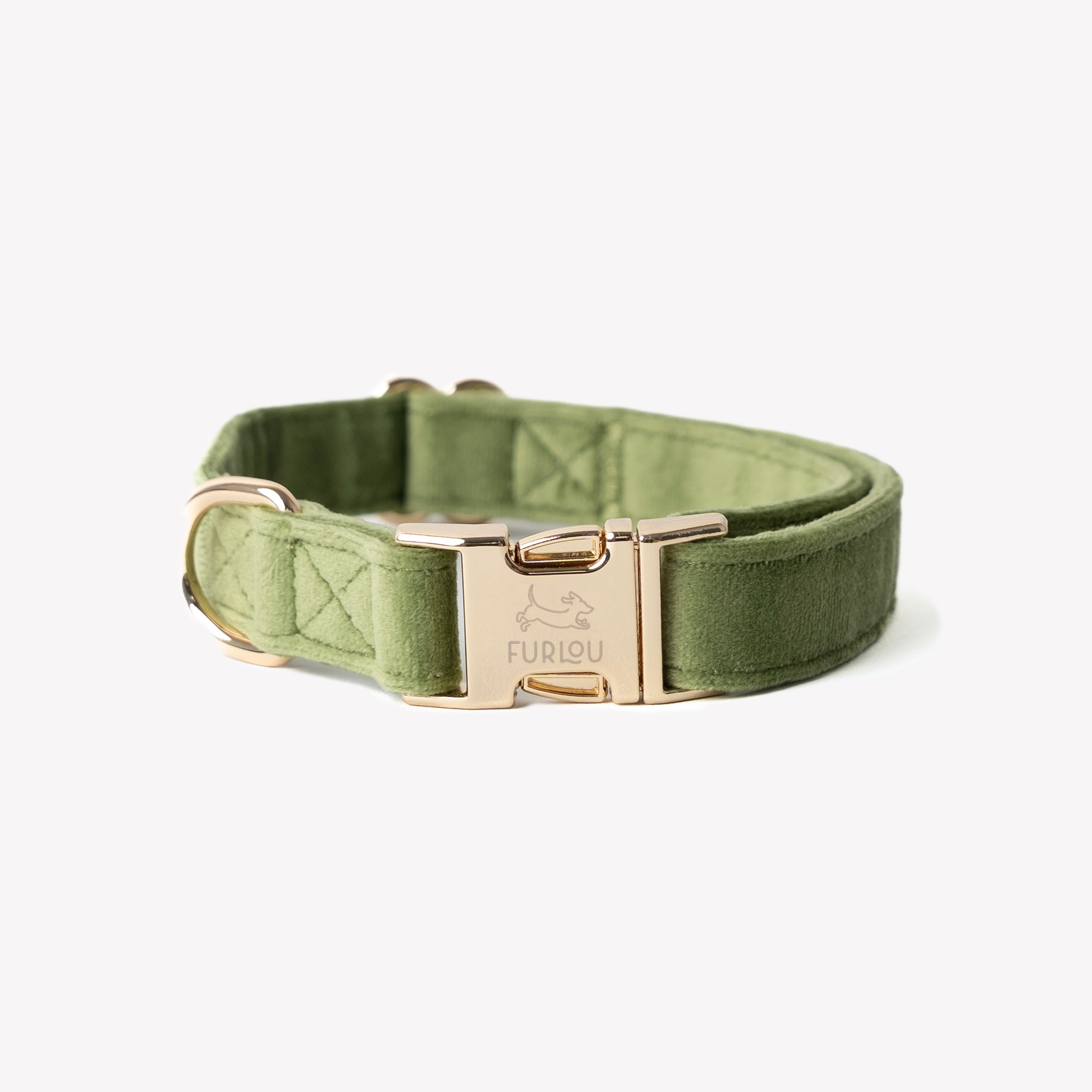 Green - Velvet Dog Collar - Elegant, soft, and lowkey fabulous. Fast shipping from HT Animal Supply.