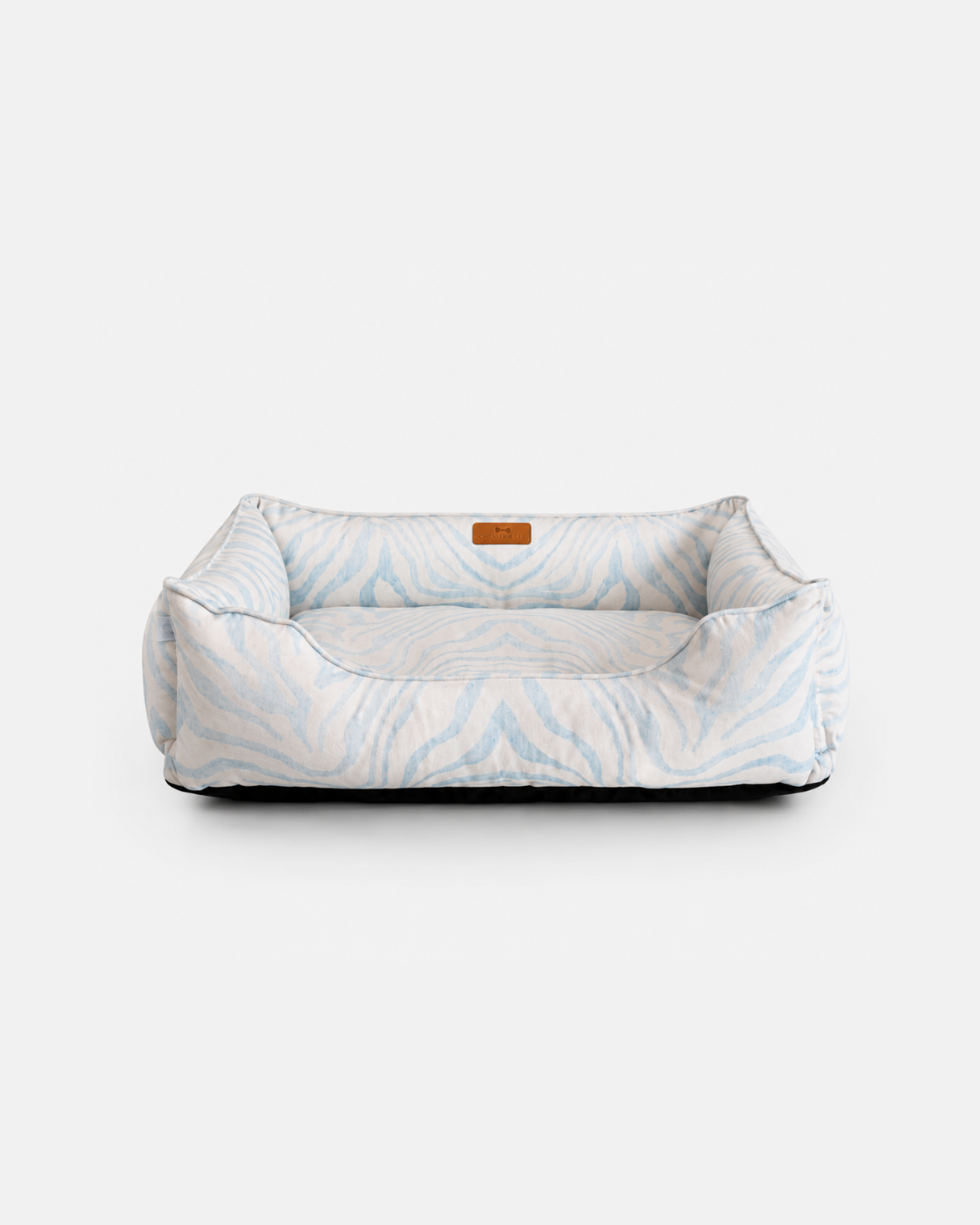 Chester & Lee Velvet Sleeper Dog Bed Light Blue Zebra