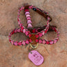 Shades of Pink Leather Dog Harness