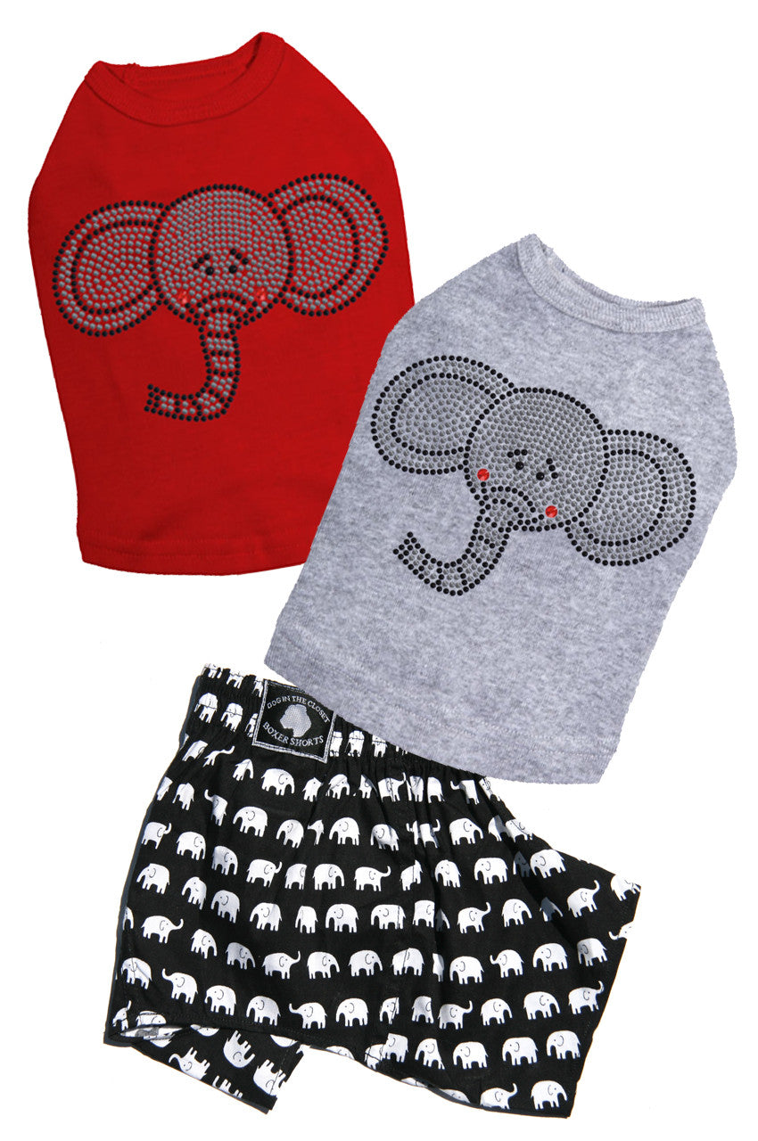 Boxer Shorts for Dogs - Elephant
