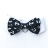 White Shirt Dog Collar with Navy Anchor Bow Tie