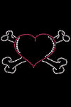 Heart with Cross Bones - Womens T-shirt