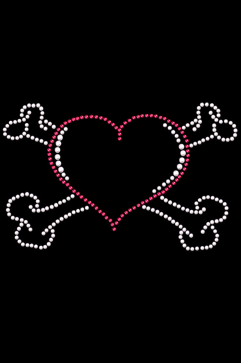 Heart with Cross Bones - Women's T-shirt