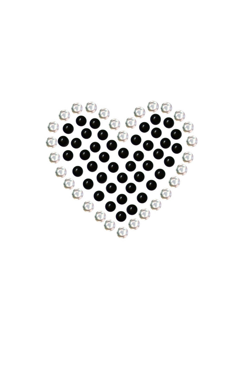 Black Rhinestone Heart - Women's T-shirt