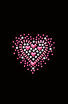 Pink Austrian crystal Heart - Womens T-shirt
