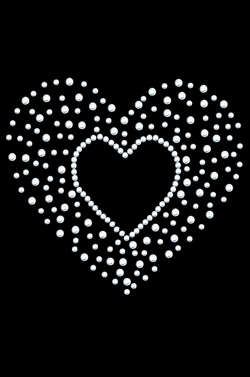 Heart with Scattered Stones - Womens T-shirt