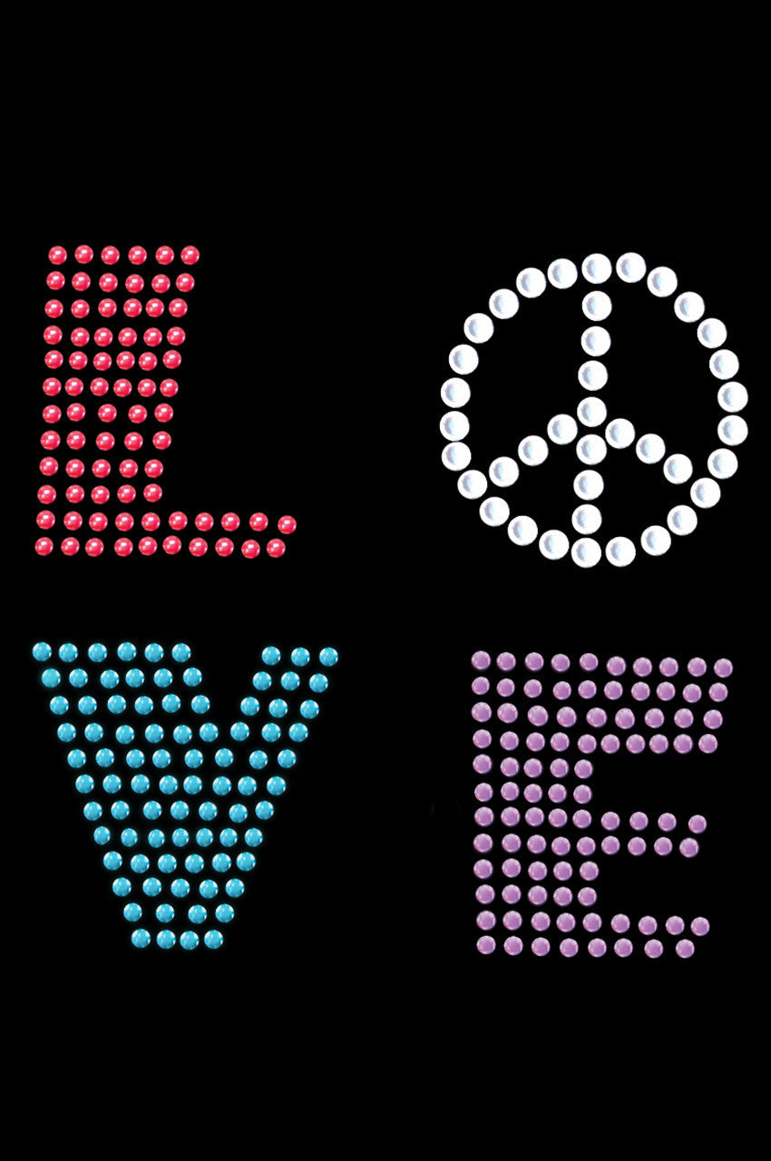 Love with Peace Sign - Womens T-shirt