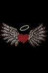 Heart with Wings & Halo - Womens T-shirt