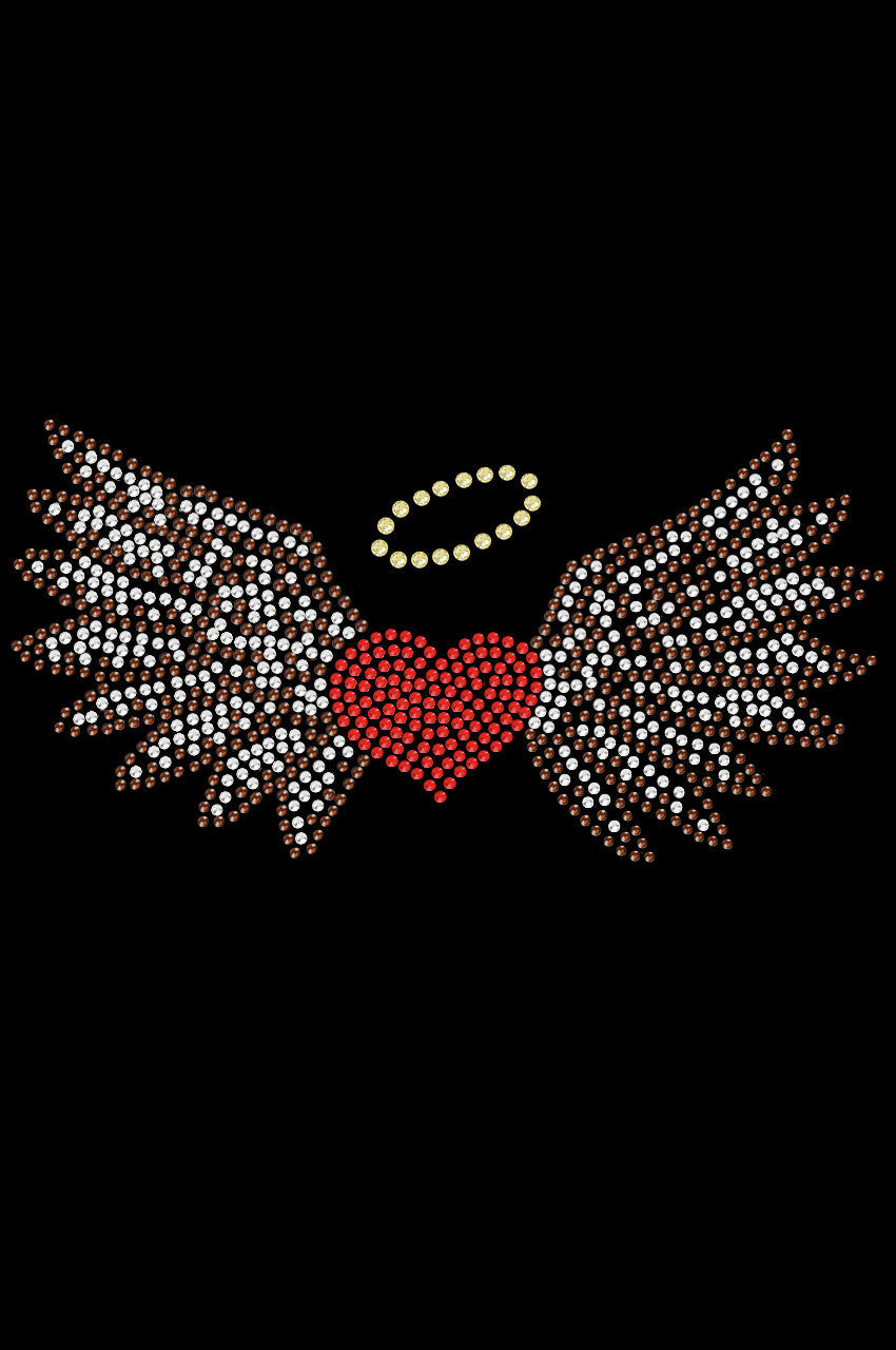 Heart with Wings & Halo - Womens T-shirt