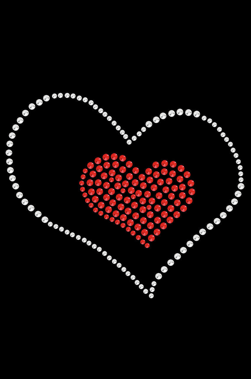 Red Heart inside Heart - Womens T-shirt