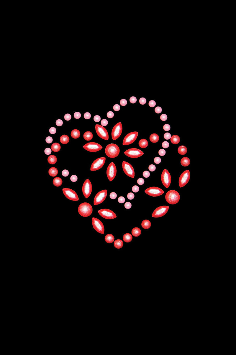 Pink & Red Flower Heart - Women's T-shirt