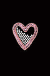 Pink Sequin & Rhinestone Heart - Womens T-shirt