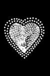 Sequin Silver Heart - Womens T-shirt