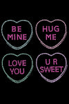 Candy Conversation Hearts - Womens T-shirt
