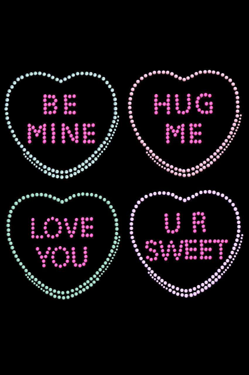 Candy Conversation Hearts - Womens T-shirt