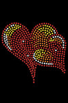 Red, Orange & Yellow Hearts - Womens T-shirt