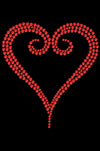 Red Rhinestone Heart - Womens T-shirt