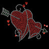 Red Rhinestone Hearts with Arrow - Women's T-shirt