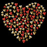 Red & Gold Nailhead Hearts - Women's T-shirt
