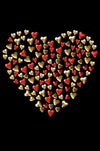 Red & Gold Nailhead Hearts - Womens T-shirt